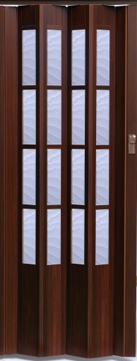 DRZWI HARMONIJKOWE VIVALDI CRYSTALLINE GLASS MAHOŃ 71 CM