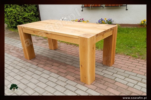 Dębowy stół, lity dąb, rustykalny. 160/90 sękaty