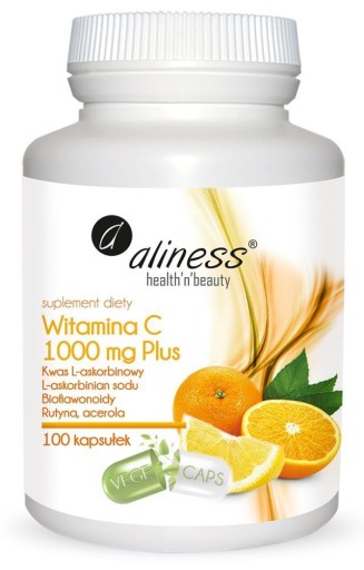 Witamina C 1000 mg Plus 100 kaps vege Aliness