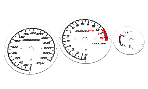 Honda CBR 600 F4 Tarcze Zegarów Zegary BIAŁE