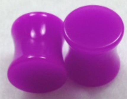 TUNELE PLUGI FIOLETOWY UV AKRYLOWY PLUG 8 mm
