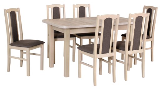 Zestaw 8: stół 140/180x80 + 6 krzesła PROMOCJA