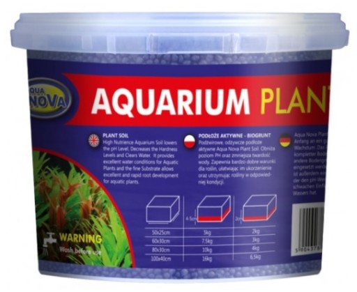 AQUA NOVA PLANT SOIL PODŁOŻE AKTYWNE CZARNE 4KG