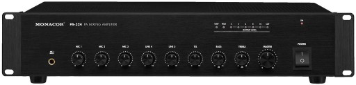 Wzmacniacz miksujący 100V Monacor PA-324 240WMRS