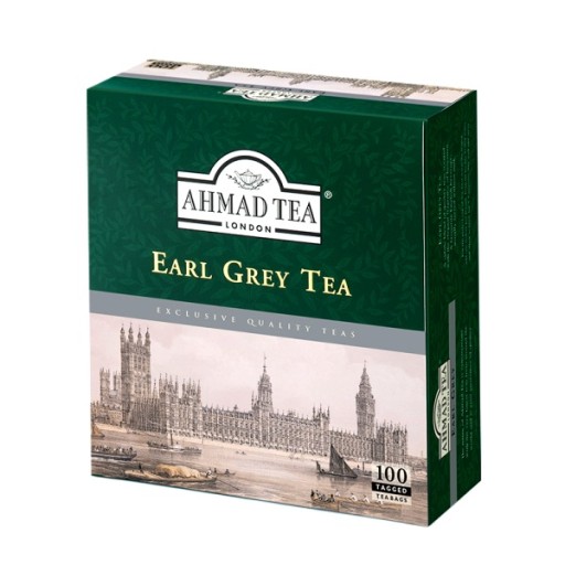 Ahmad Tea EARL GREY Tea 100 Torebek z Zawieszką