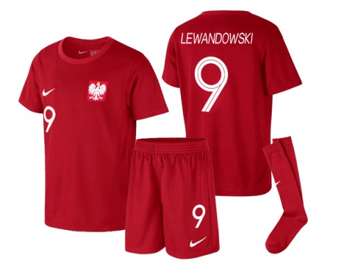 STRÓJ PIŁKARSKI NIKE POLSKA LEWANDOWSKI 116-122