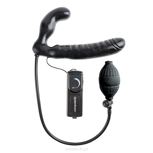 Strap - on INFLATABLE VIBRATING STRAPLESS