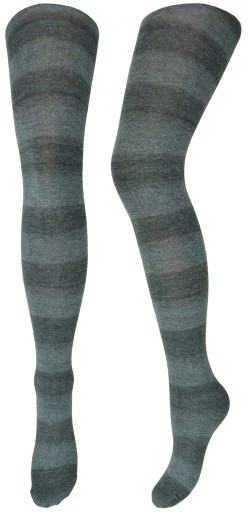 CALZEDONIA rajstopy szare paski 3/4 M/L