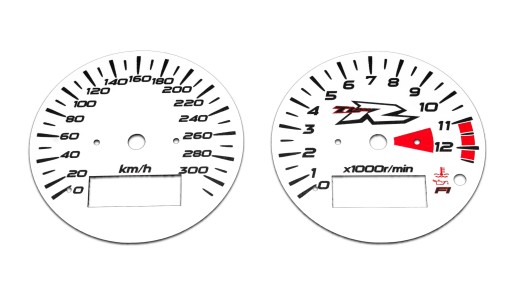 Suzuki TL 1000 R Tarcze Zegarów BIAŁE