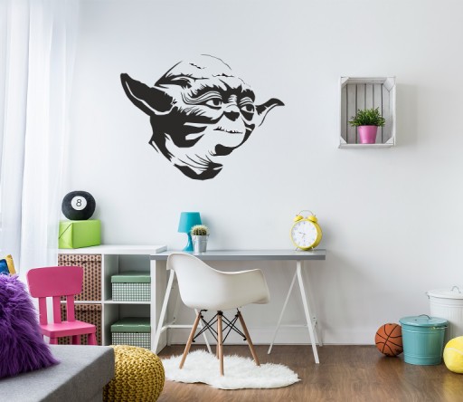 NAKLEJKA ŚCIENNA NA ŚCIANĘ STAR WARS YODA 95X72 CM