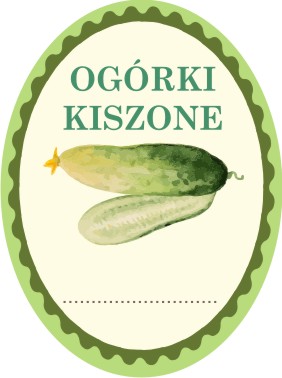 Etykiety naklejki na słoiki - Ogórki kiszone S