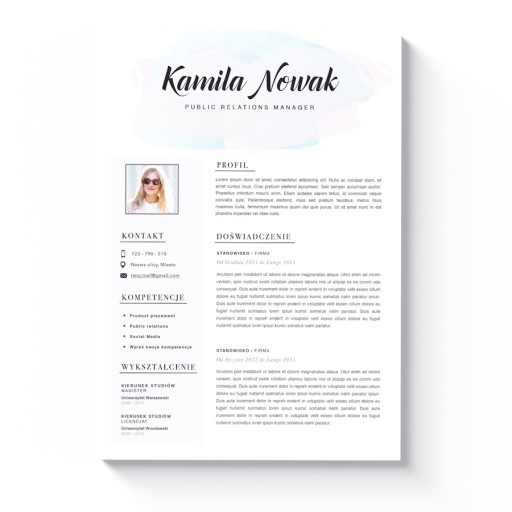 KLASYCZNY SZABLON CV + LIST MOTYWACYJNY MS WORD