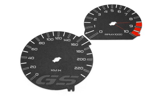 BMW R1200 GS 2010-12 Tarcze Zegarów Zegary CZARNE