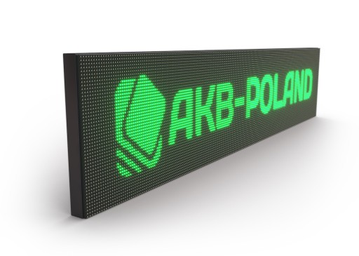 Reklama LED 192x32cm Wyświetlacz Tablica ZIELONY