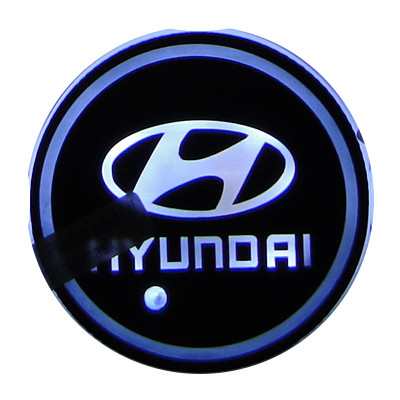 ŚWIATŁA LED LOGO PODKŁADKA HYUNDAI PROJEKTOR BIAŁY