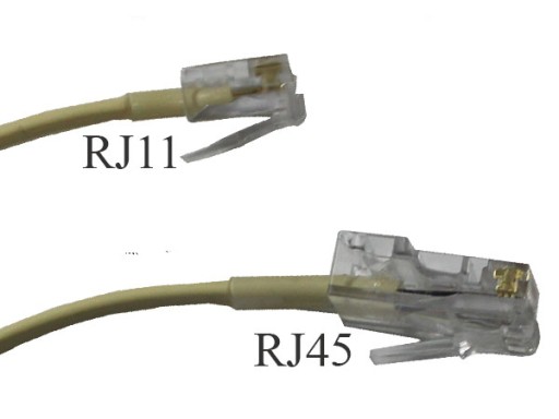 Kabel przejściówka 2 m PRZEJŚCIE RJ45 -RJ11 -krem