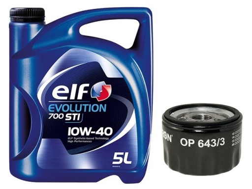 ELF EVOLUTION 700 STI 10W40 5L + FILTR OP643/3