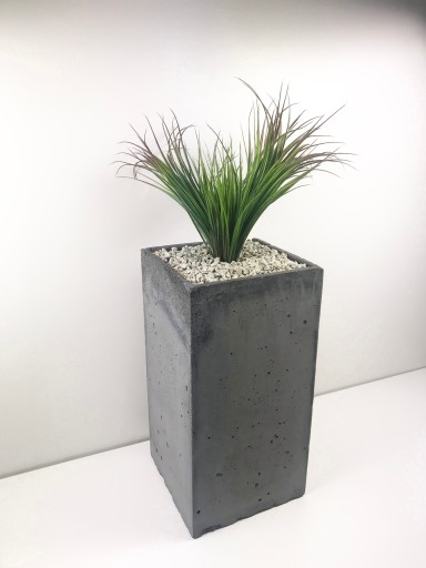 Donica betonowa Tower 30x30x55 Szary impregnacja