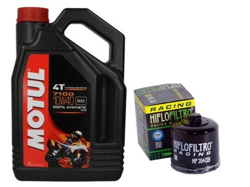 Olej MOTUL 7100 10 W 40 4L + filtr Hiflo Racing