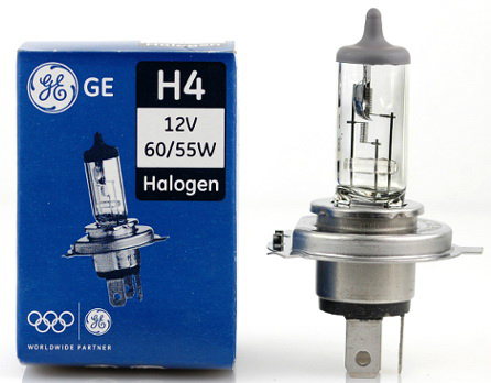 ŻARÓWKA GE H4 P43T 12V GENERAL ELECTRIC HALOGEN