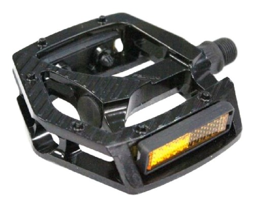 Pedały rowerowe aluminiowe BMX DH MTB czarne piny