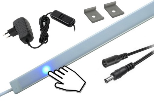 Podszafkowa listwa LED 80cm prosta REGULACJA DOTYK