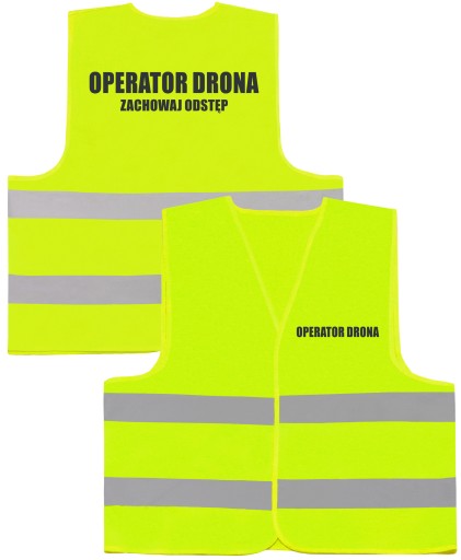 ODBLASKOWA KAMIZELKA LOGO OPERATOR DRONA PROMOCJA