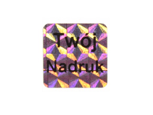 16x16mm hologram tetragon 1000szt TWÓJ NADRUK