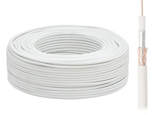 KABEL PRZEWÓD KONCENTRYCZNY ANTENOWY RG6 POLSKI