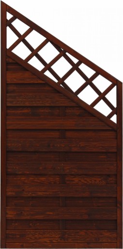 płot drewniany HAMBURG 180/120x90 brąz ogrodzenie