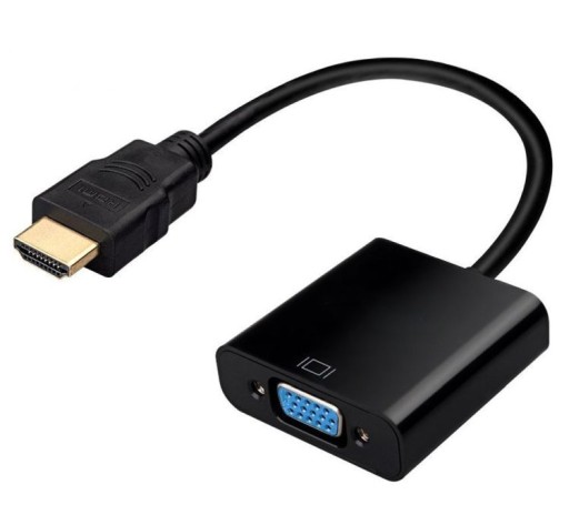 Adapter Konwerter z HDMI do VGA Kabel Czarny 1080p