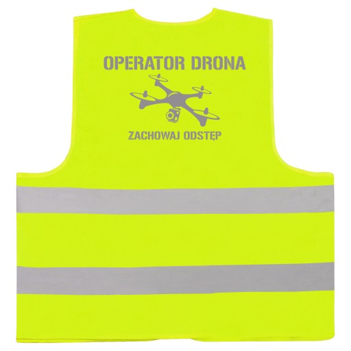 KAMIZELKA ODBLASKOWA OPERATOR DRONA JAKOŚĆ ISO 4XL