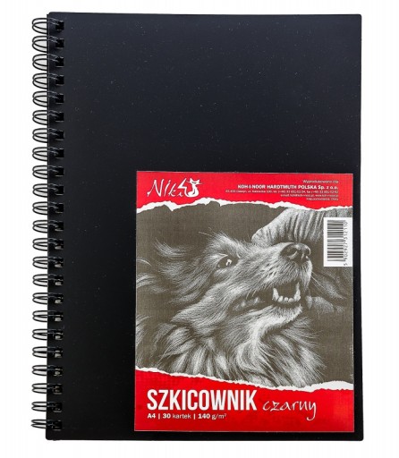 Szkicownik czarny KOH-I-NOOR A4 140g 30k