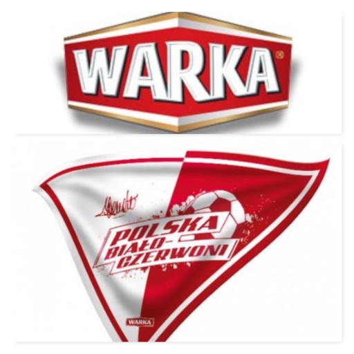 WARKA BEER trójkątna chusta kibica ŻYWIEC Nawałka