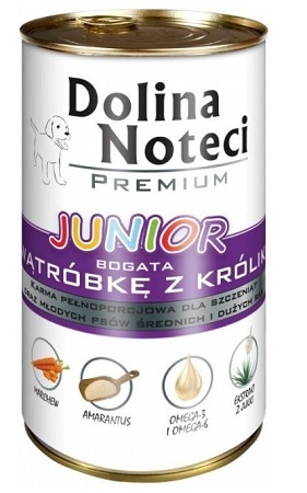 DOLINA NOTECI PREMIUM JUNIOR WĄTRÓBKA KRÓLIK 400G