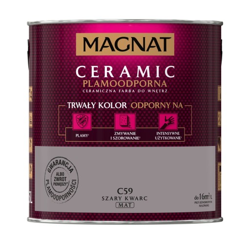 MAGNAT Ceramic farba do ścian 5L C59 SZARY KWARC