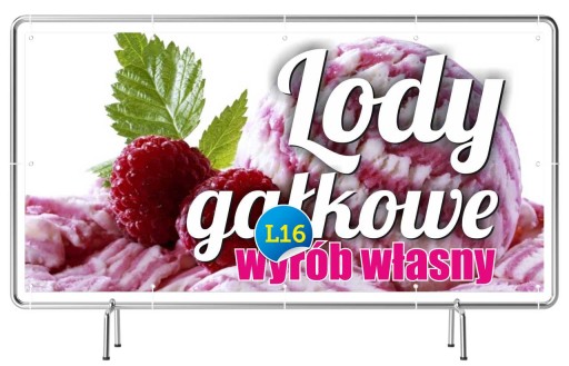 Gotowe Baner REKLAMA 2mx1m - Lody Gałkowe