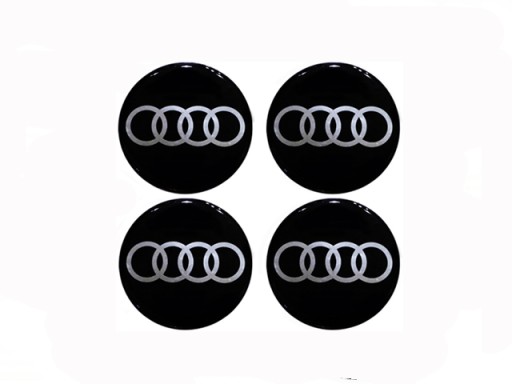 AUDI 60mm EMBLEMATY NAKLEJKI NA KOLPAKI ALU FELGI