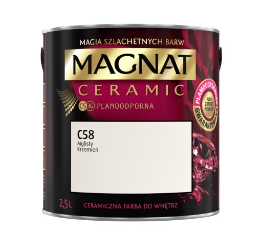 MAGNAT Ceramic farba ścian 5L C58 MGLISTY KRZEMIEŃ