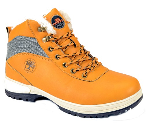BUTY TRAPERY ŚNIEGOWCE SKÓRA ECO CAMEL 60N ROZ 37