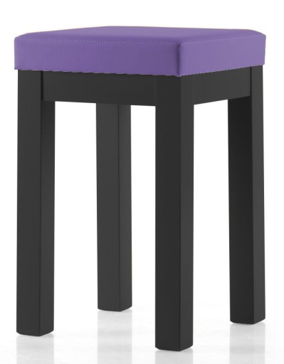 Taboret ERGO drewniany tapicerowany stołek lakier