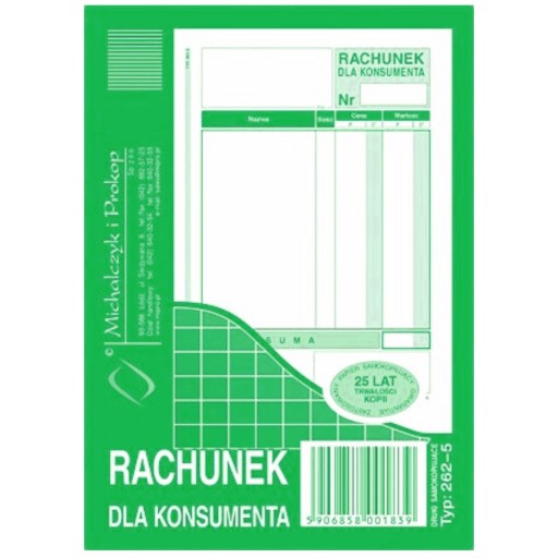 Rachunek dla konsumenta Mipro A6 262-5