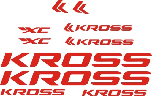 KROSS czerwone naklejki rower 5-2B RÓŻNE KOLORY