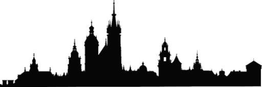 Dekoracja naklejka na ścianę ścienna MIASTO Kraków dla dziecka 150 cm