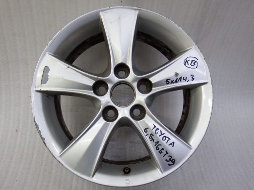 Диск алюминиевая toyota oe 6.5" x 16" 5x114.3 et 391 - фото