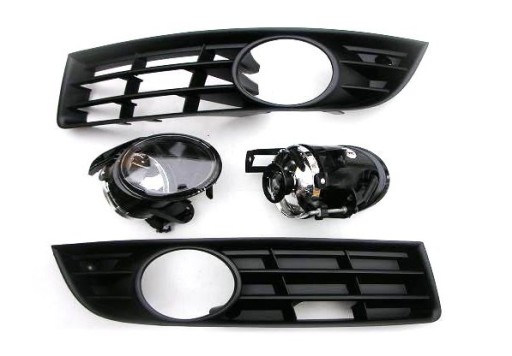 Halogeny+решетки vw passat b6 2005-20101 - фото