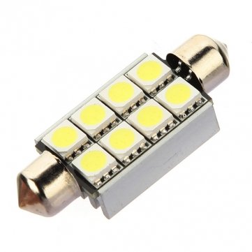 C10w led sv8.5 красный 12v canbus 42mm c3w c5w1 - фото