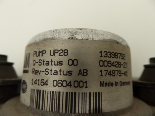 pump VACUM 13398752 OPEL ASTRA J 1.4 TURBO A14NET