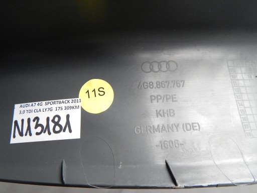 AUDI A7 4G cover of the threshold left rear part 4G8867767