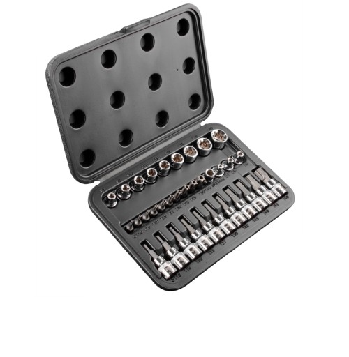 NEO НАБОР БИТОВ И ТОРЦЕВЫХ ГОЛОВОК TORX 3/8 34 ELEM 08-711